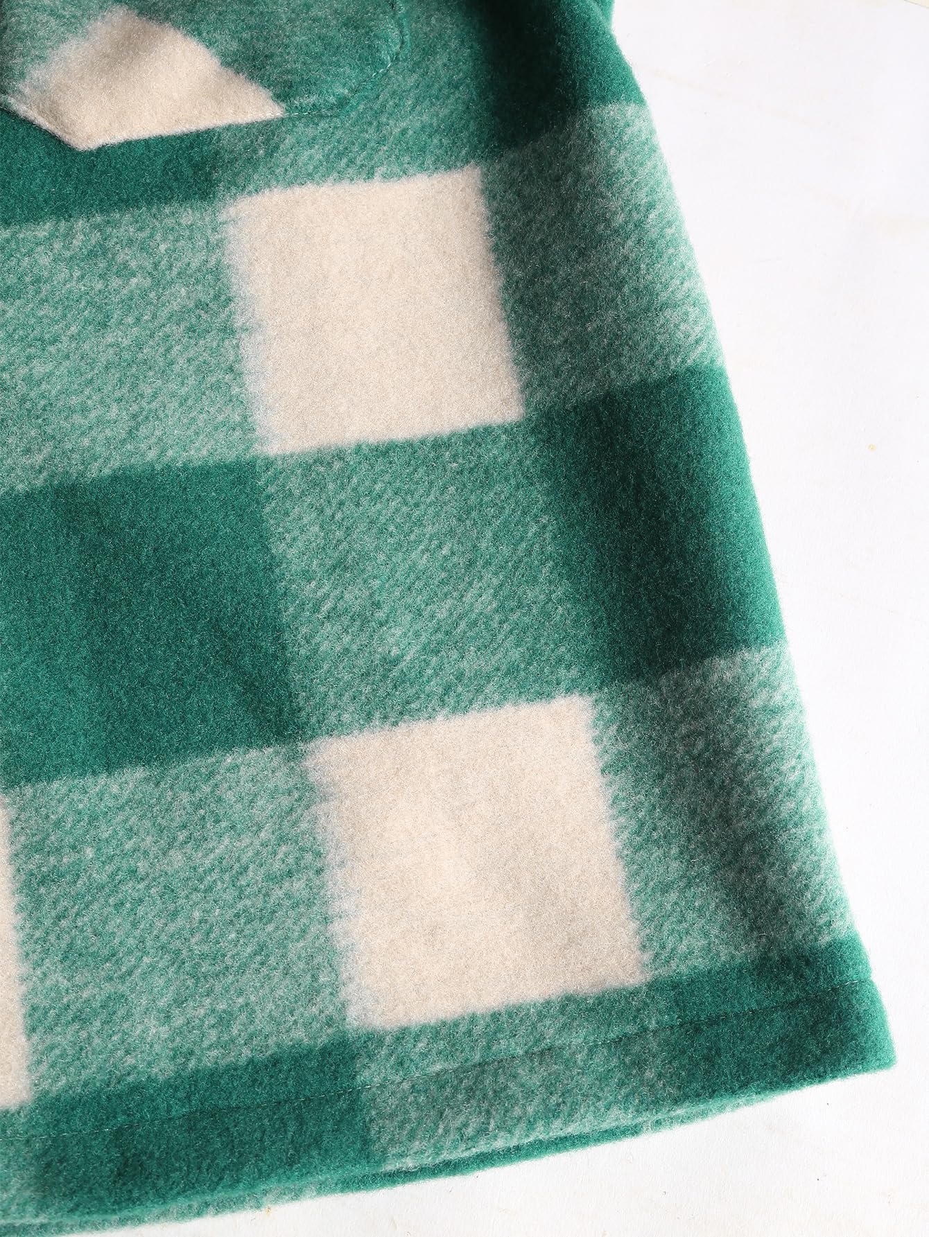 ZAFUL men flannel plaid shacket forest green all-season outerwear option