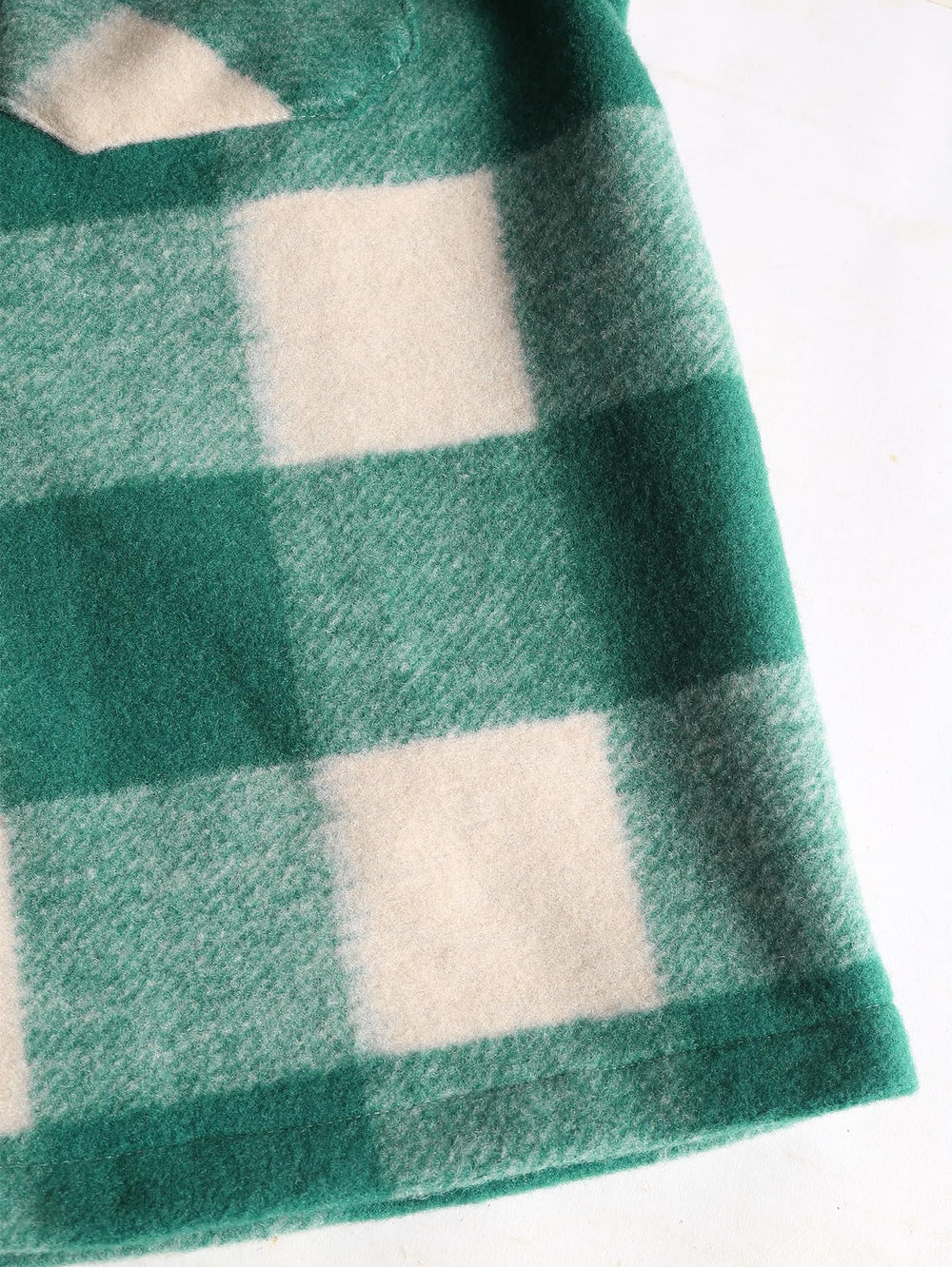 ZAFUL men flannel plaid shacket forest green all-season outerwear option