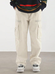 ZAFUL cargo pants apricot, side pocket detail for on-the-go storage.