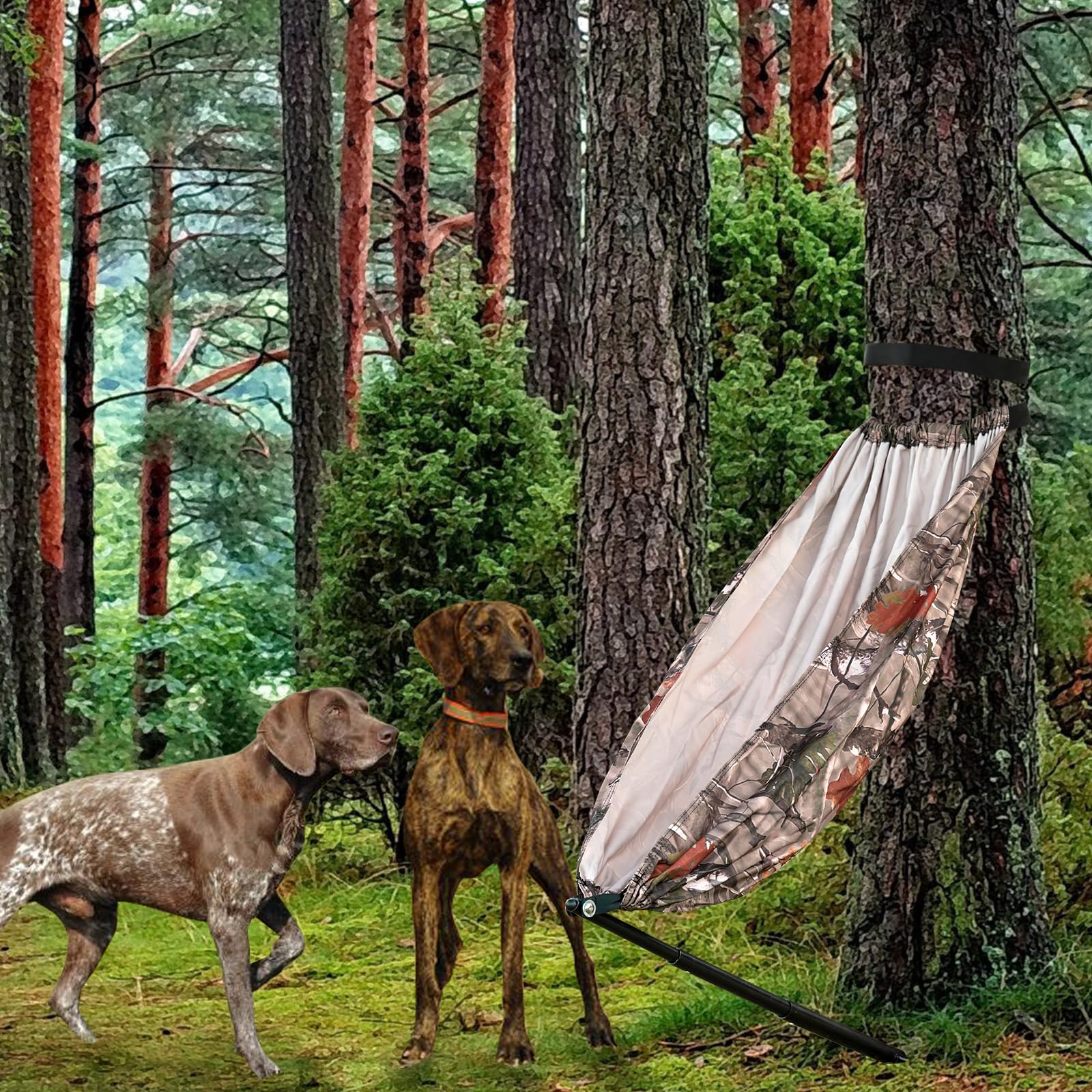 ZAIXIA camo chair in use demonstrates stable seating on uneven terrain.