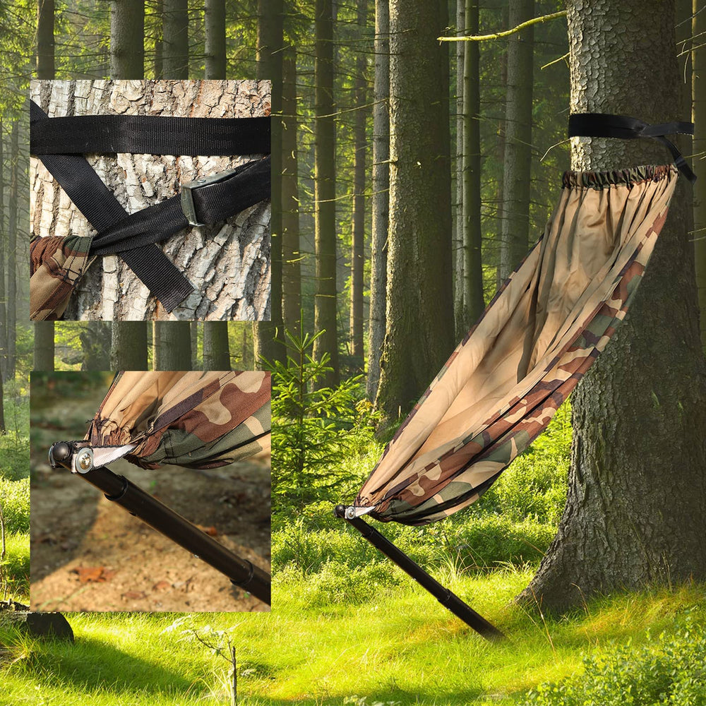 ZAIXIA hunting hammock seat 360-view highlights versatile, panoramic awareness during outdoor breaks.