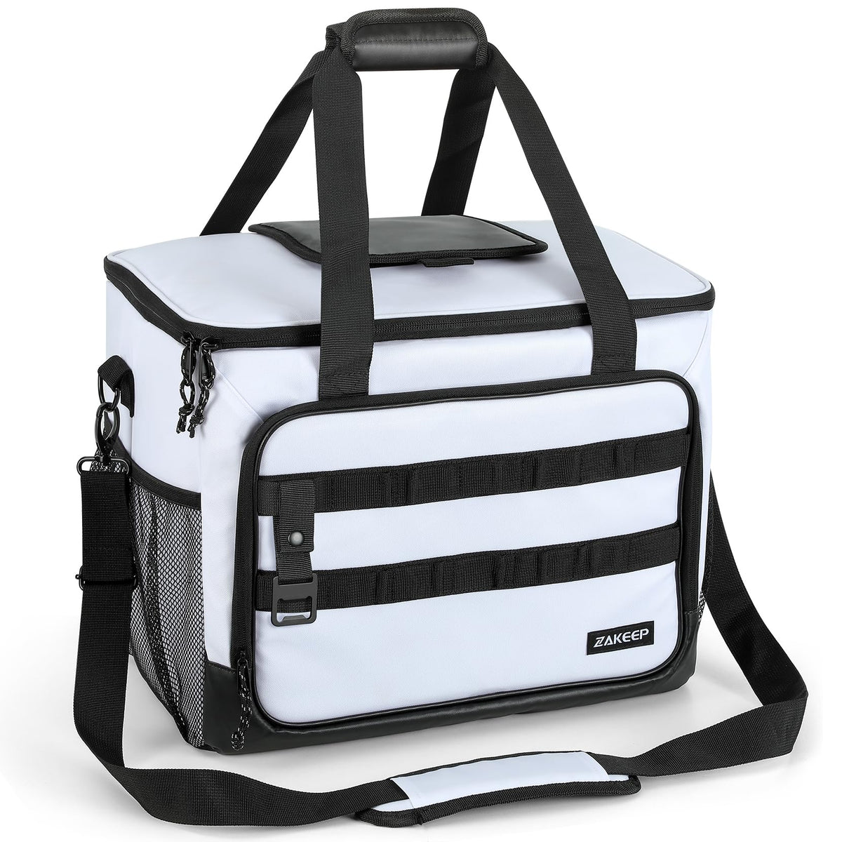 ZAKEEP Soft Cooler Bag front view showing large capacity for beach drinks