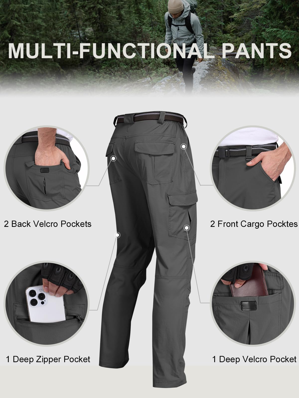 Zalify adjustable waist with belt detail for a secure, customized fit.