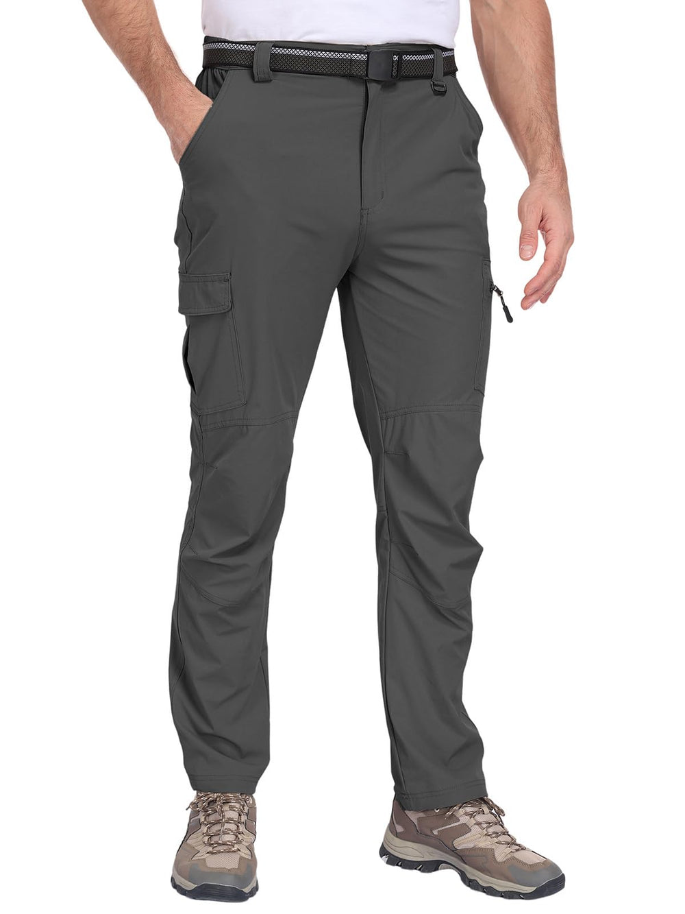 Zalify cargo pockets layout side view showing versatile storage options.