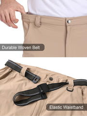 Zalify men's cargo hiking pants stretch fabric demonstrates mobility