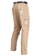 Zalify men's cargo hiking pants show water resistance for dry comfort on wet trails.