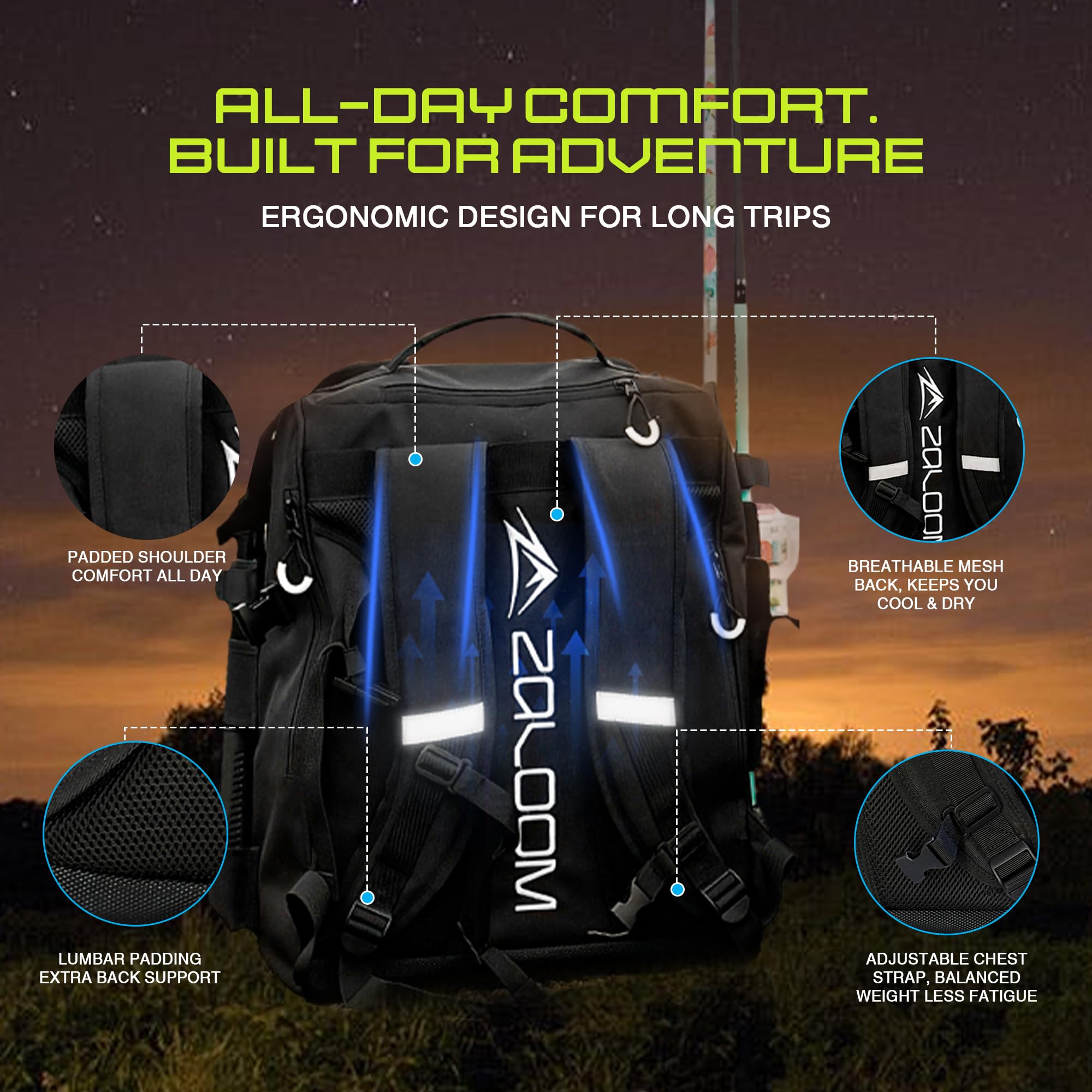 Zaloom insulated interior doubles as a cooler for drinks