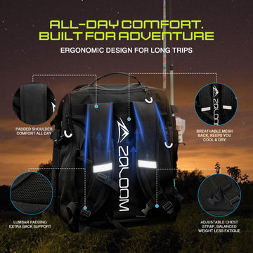 Zaloom insulated interior doubles as a cooler for drinks