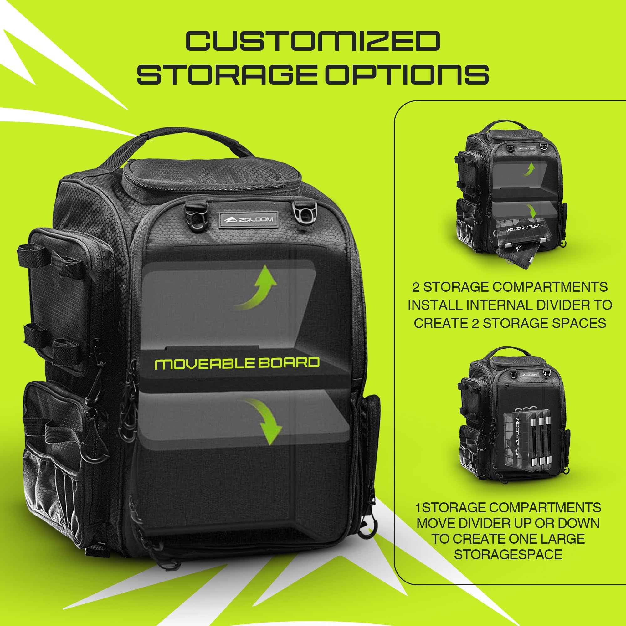 Zaloom versatile pack suitable for camping, hiking, and day trips