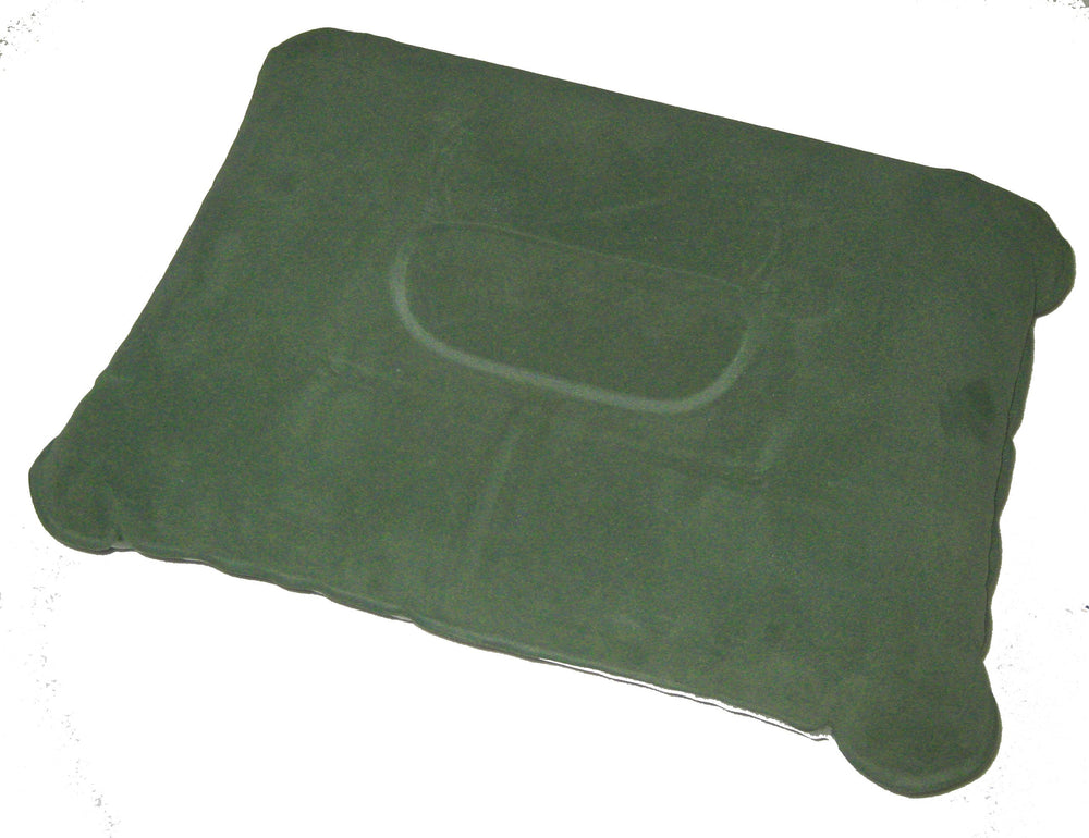 Zaltana inflatable camping pillow with a soft flock top for comfortable travel rest.