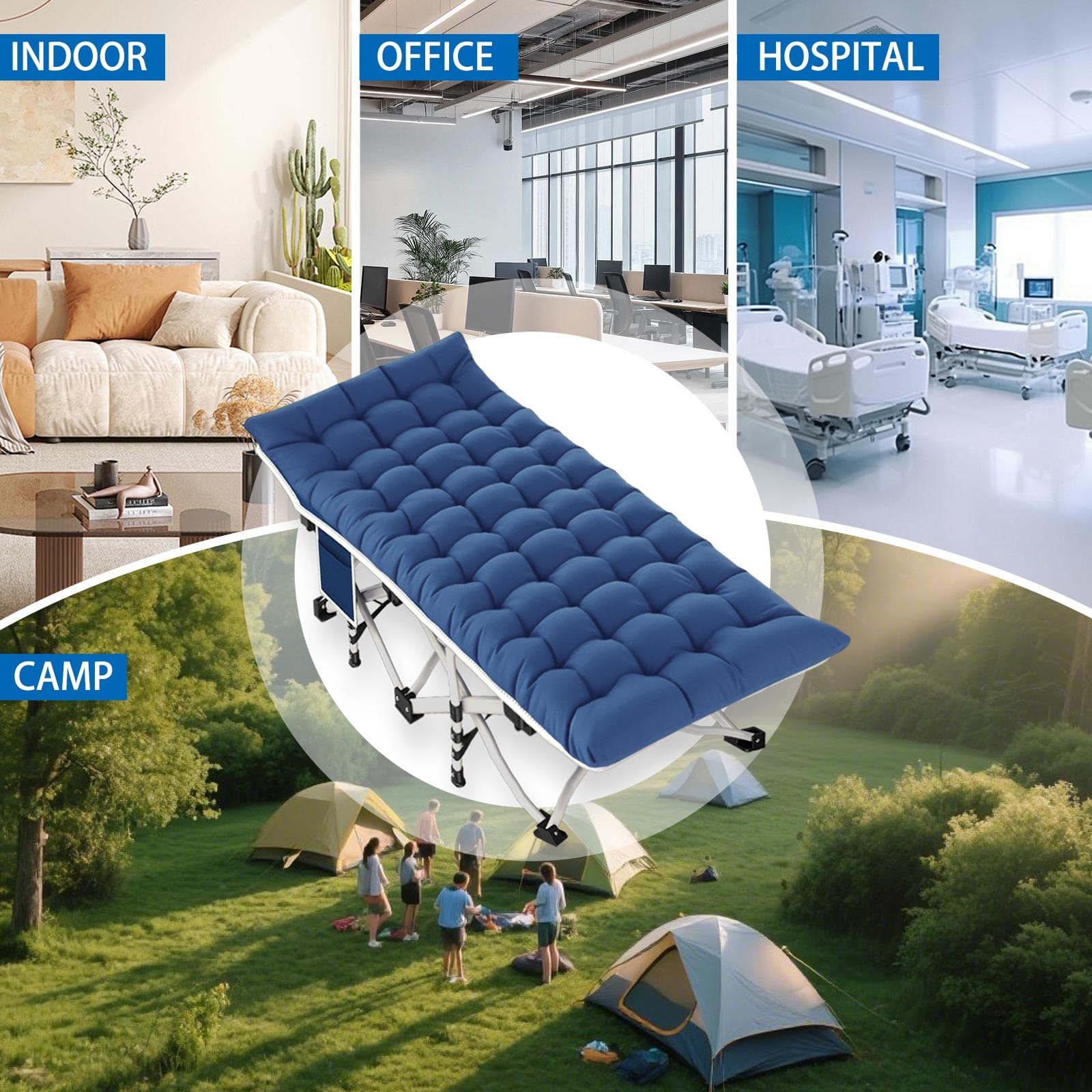 ZAMOTEO cot suitable for camping, guest rooms, and office naps