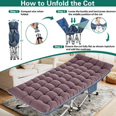 ZAMOTEO removable mattress for adaptable comfort on the cot.
