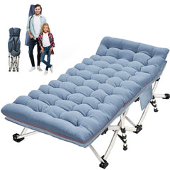 ZAMOTEO XXL camping cot with removable quilted mattress for plush comfort outdoors