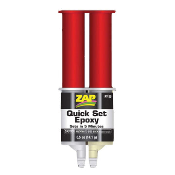 Zapf Creation ZAP 5 Minute Quick Set Epoxy bottle offers fast cure and clear, durable bonds.