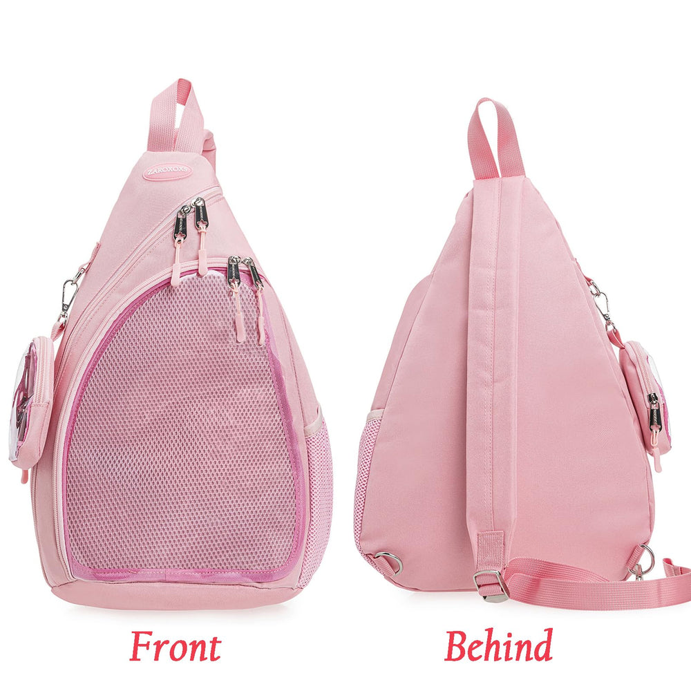 ZAROXOXS Ita Bag exterior zipper pocket provides quick access and extra storage.