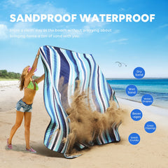 ZAZE beach blanket three-layer padding adds soft comfort on hot or rough ground.