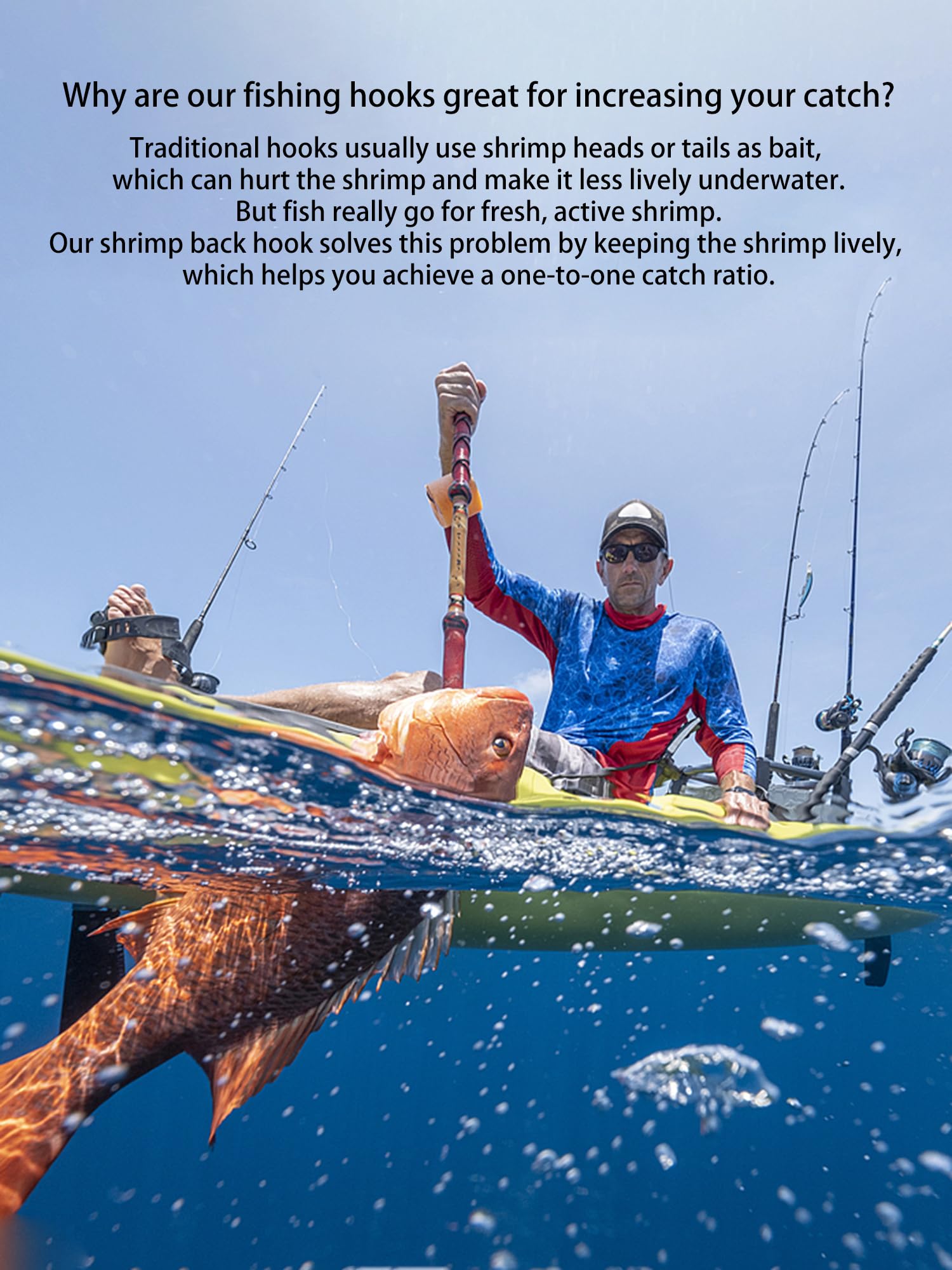 Hooks suitable for freshwater and saltwater fishing