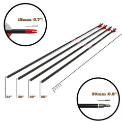 ZE ZHAN-E ARCHERY 2.5-inch fletching promotes stable flight and quick recovery.