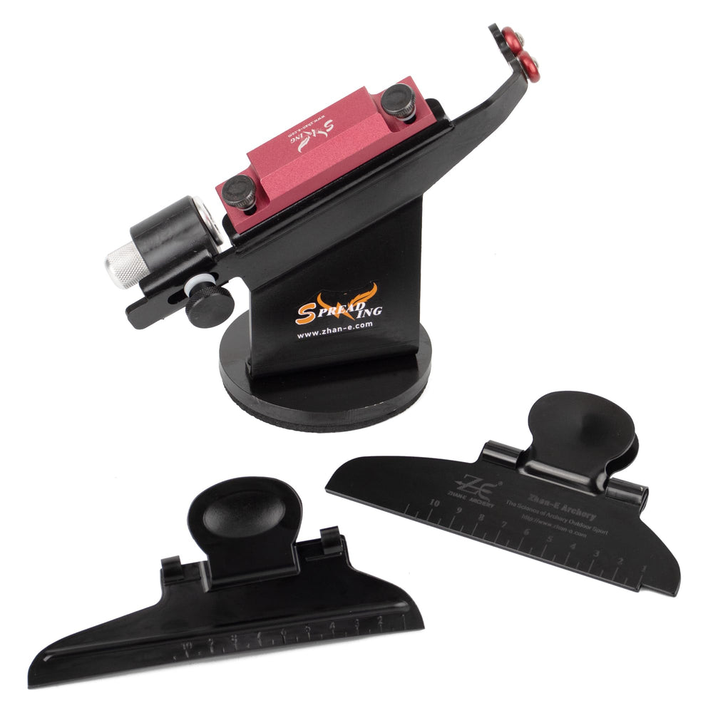ZE ZHAN-E ARCHERY fletching jig body enables precise feather alignment for 3 or 4 fletches.