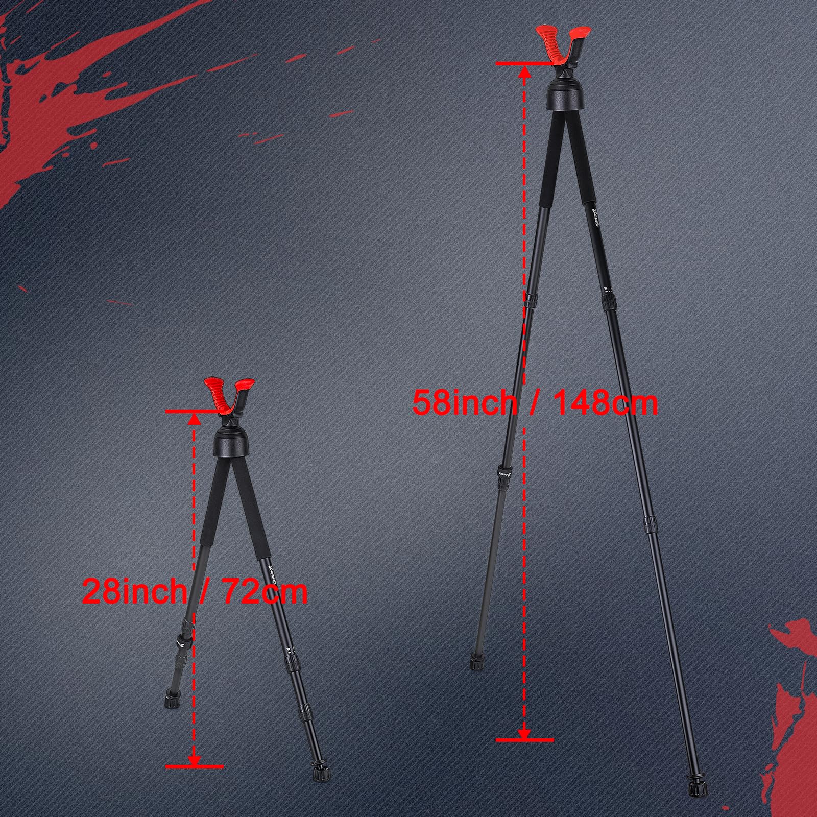 Zeadio bipod foam grip closeup highlights comfortable handling during long sessions.