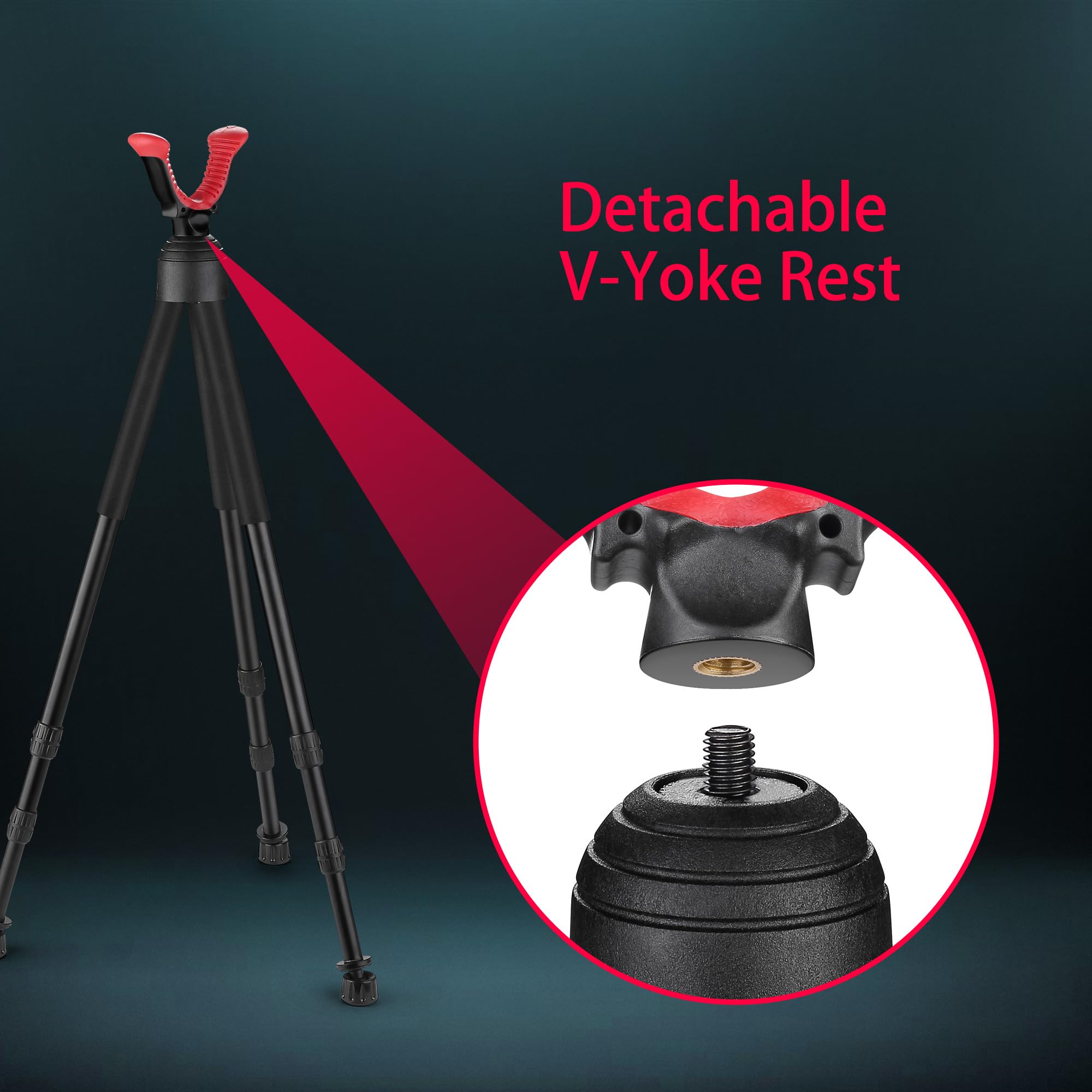 Zeadio tripod hunting rest lightweight aluminum construction for easy carrying