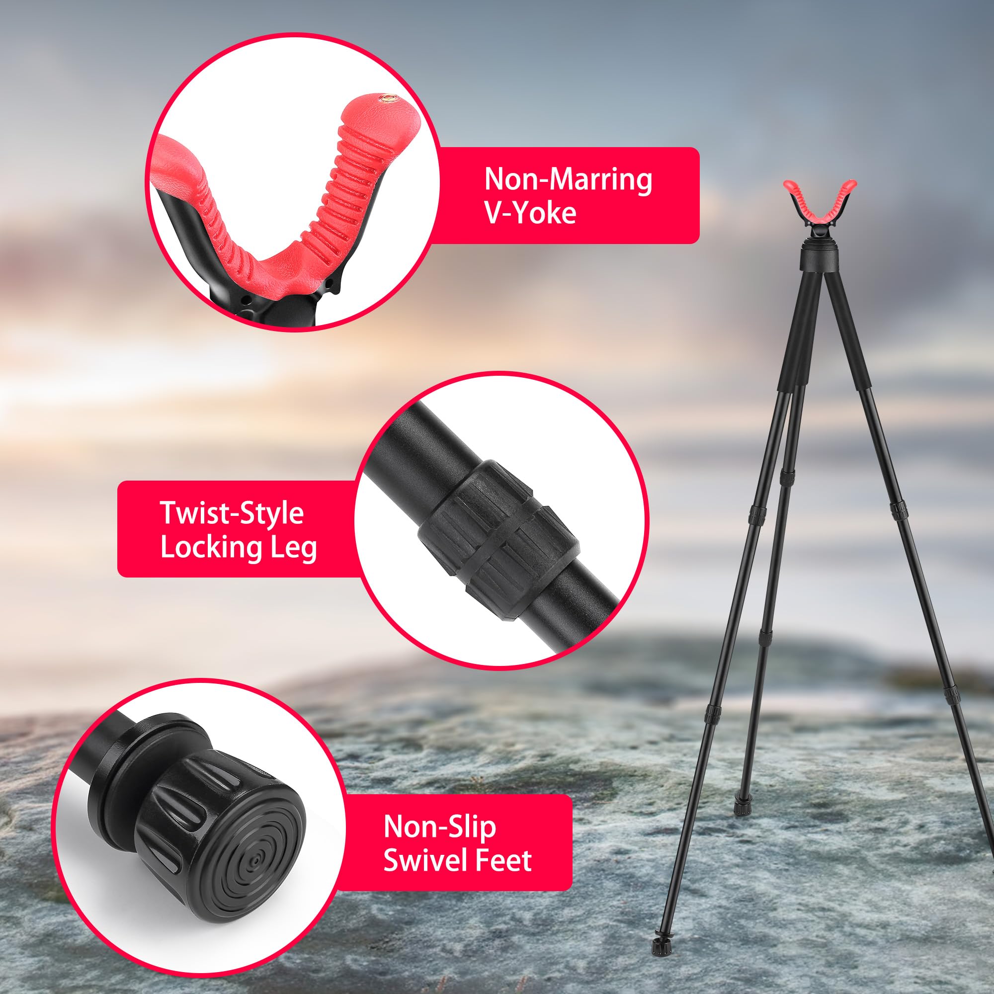 Zeadio tripod hunting rest universal mount base enhances gear compatibility