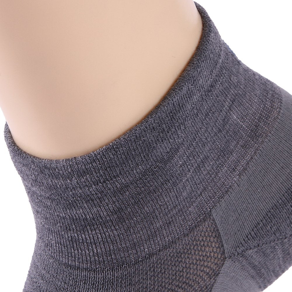 ZEAL WOOD no-show merino wool sock color variants for different styles.