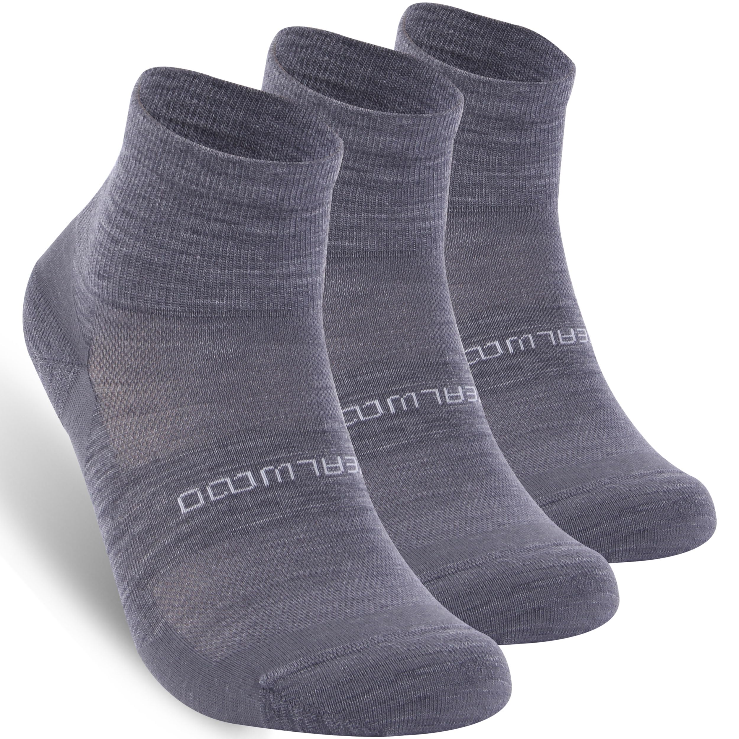 ZEAL WOOD no-show merino wool sock side view highlighting breathable mesh and moisture-wicking comfort.