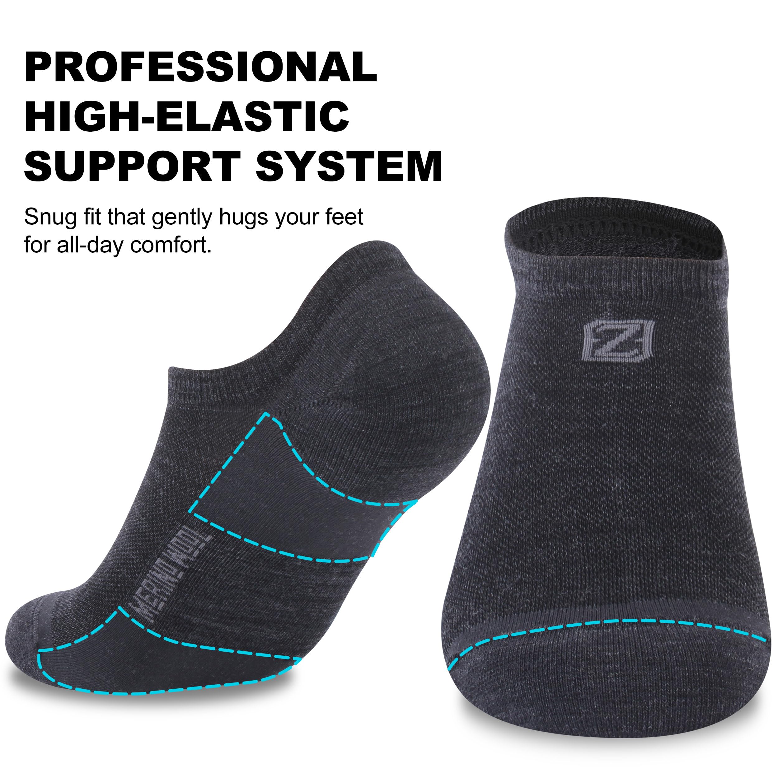 ZEALWOOD moisture-wicking merino sock keeps feet dry during workouts