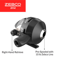 Zebco 202 stainless pickup pin highlights durable, corrosion-resistant performance on water.