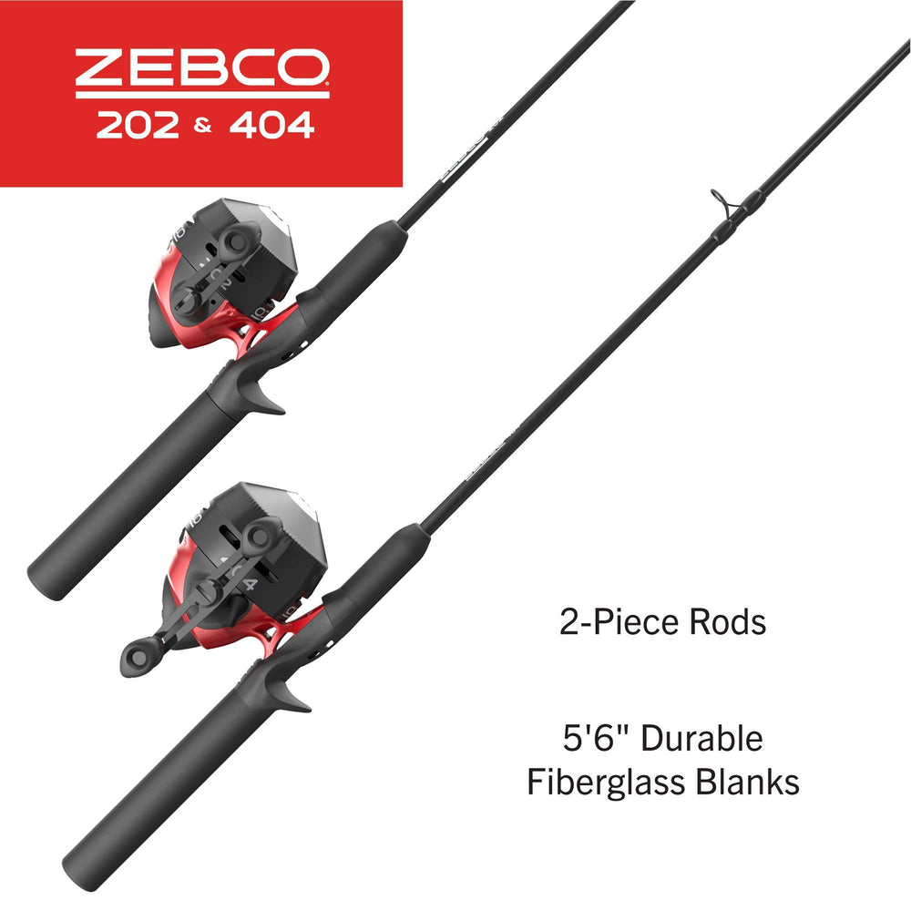 Zebco 202 right-hand retrieve reel pre-spooled with 10 lb Cajun Line