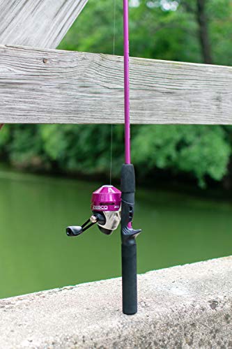 Pink Zebco 202 spincast combo packaging