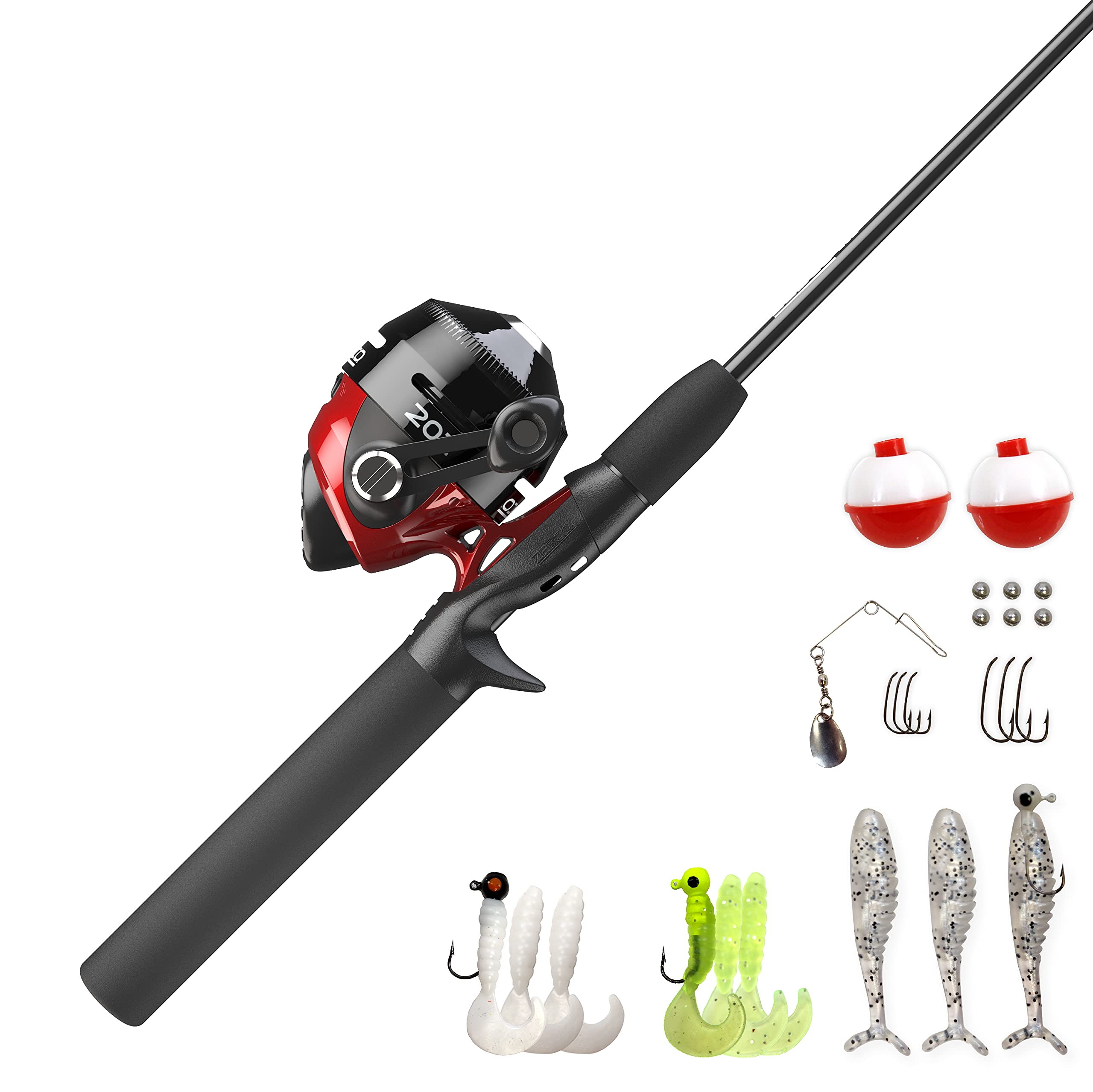 Zebco 202 spincast reel with 5-Foot 6-Inch two-piece rod