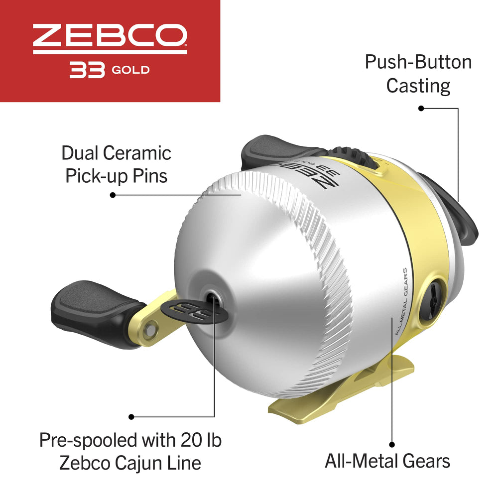 Zebco 33 Max Gold with three-bearing drive for smooth retrieves