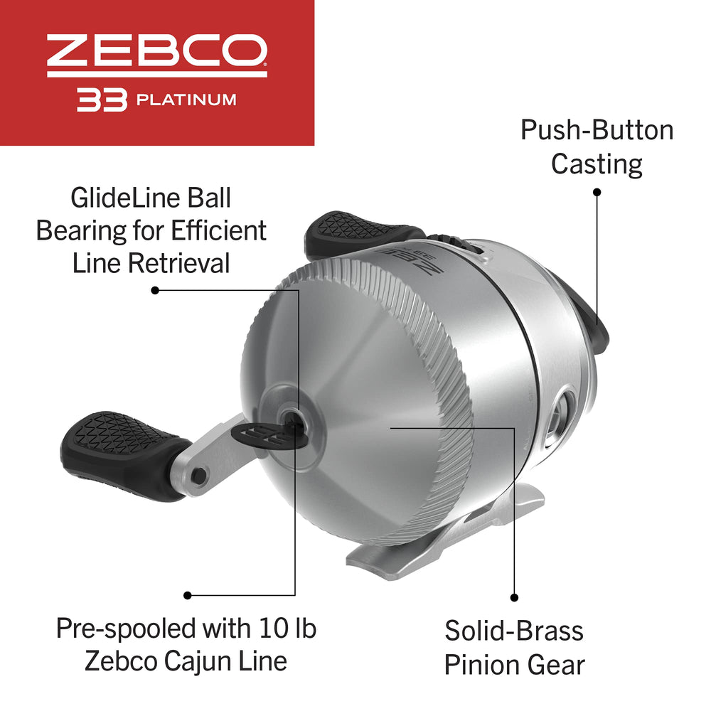 Zebco 33 Platinum dial drag detail for smooth adjustable settings