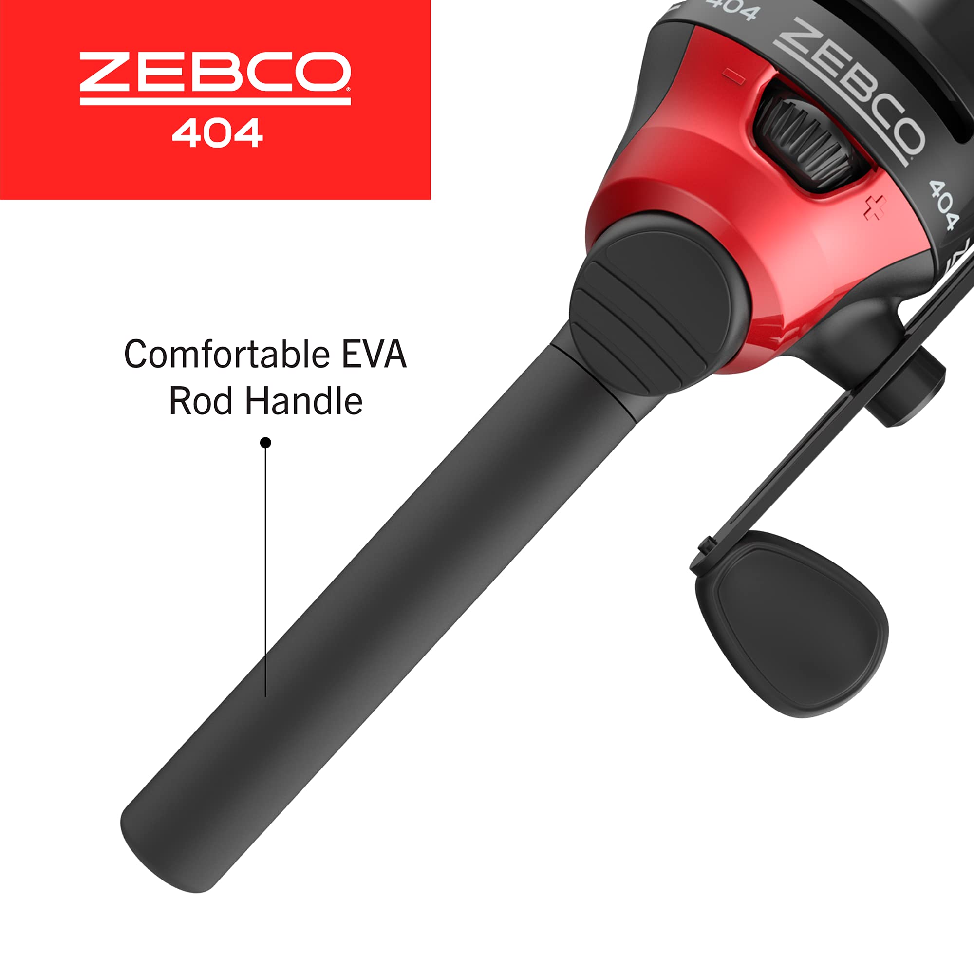 Zebco 404 all-metal-gears deliver durable, smooth retrieval.