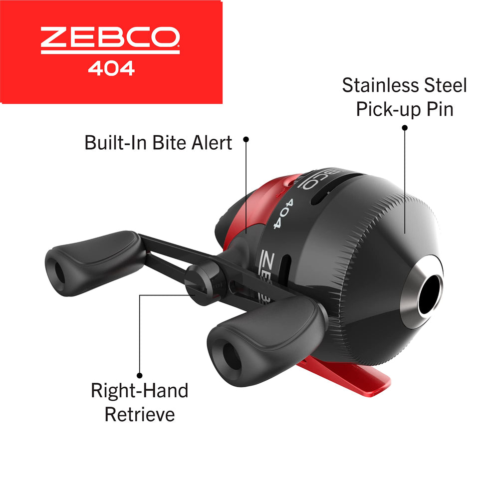 Zebco 404 quickset-anti-reverse ensures solid hooksets.