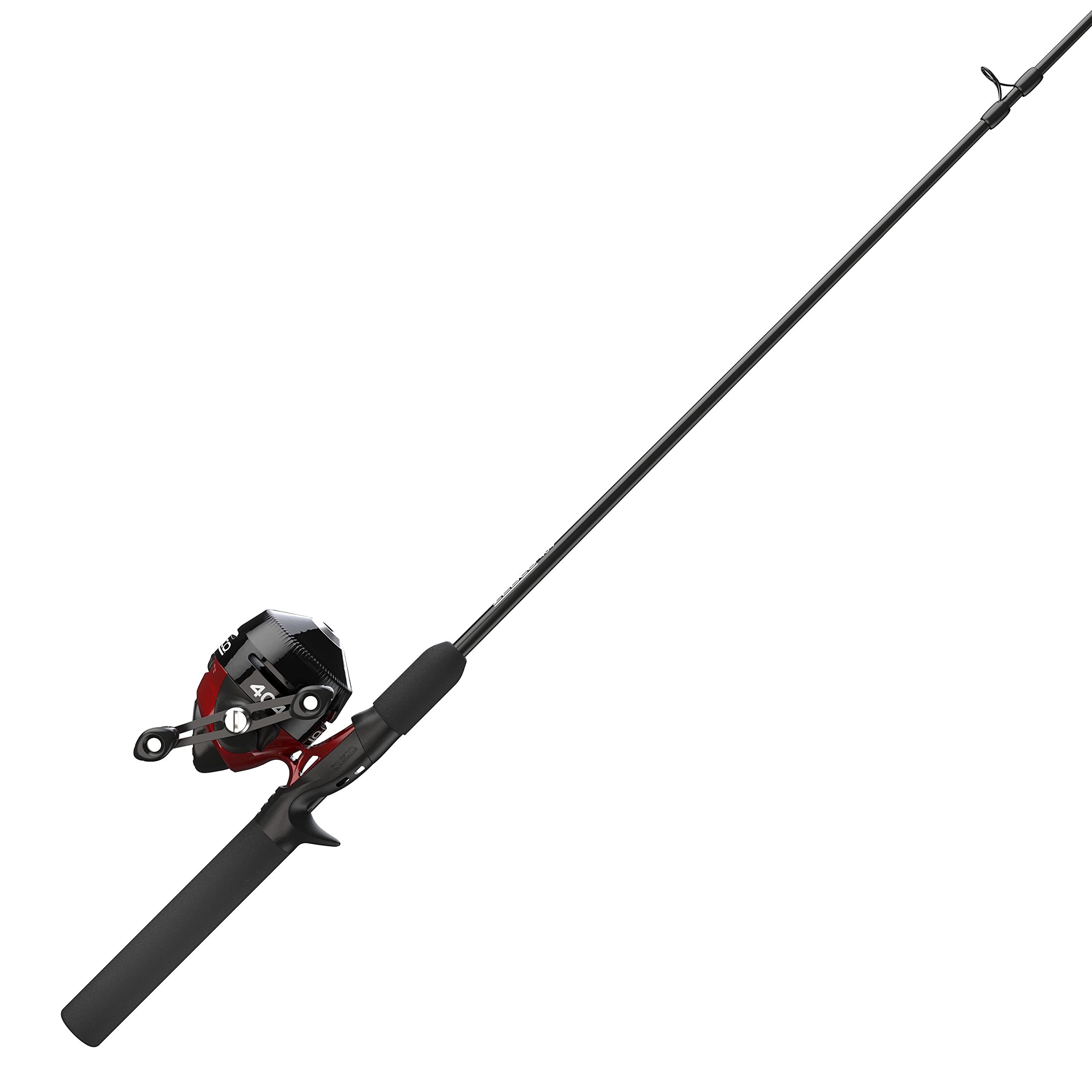 Zebco 404 spincast reel close-up showing smooth gearing for easy casting