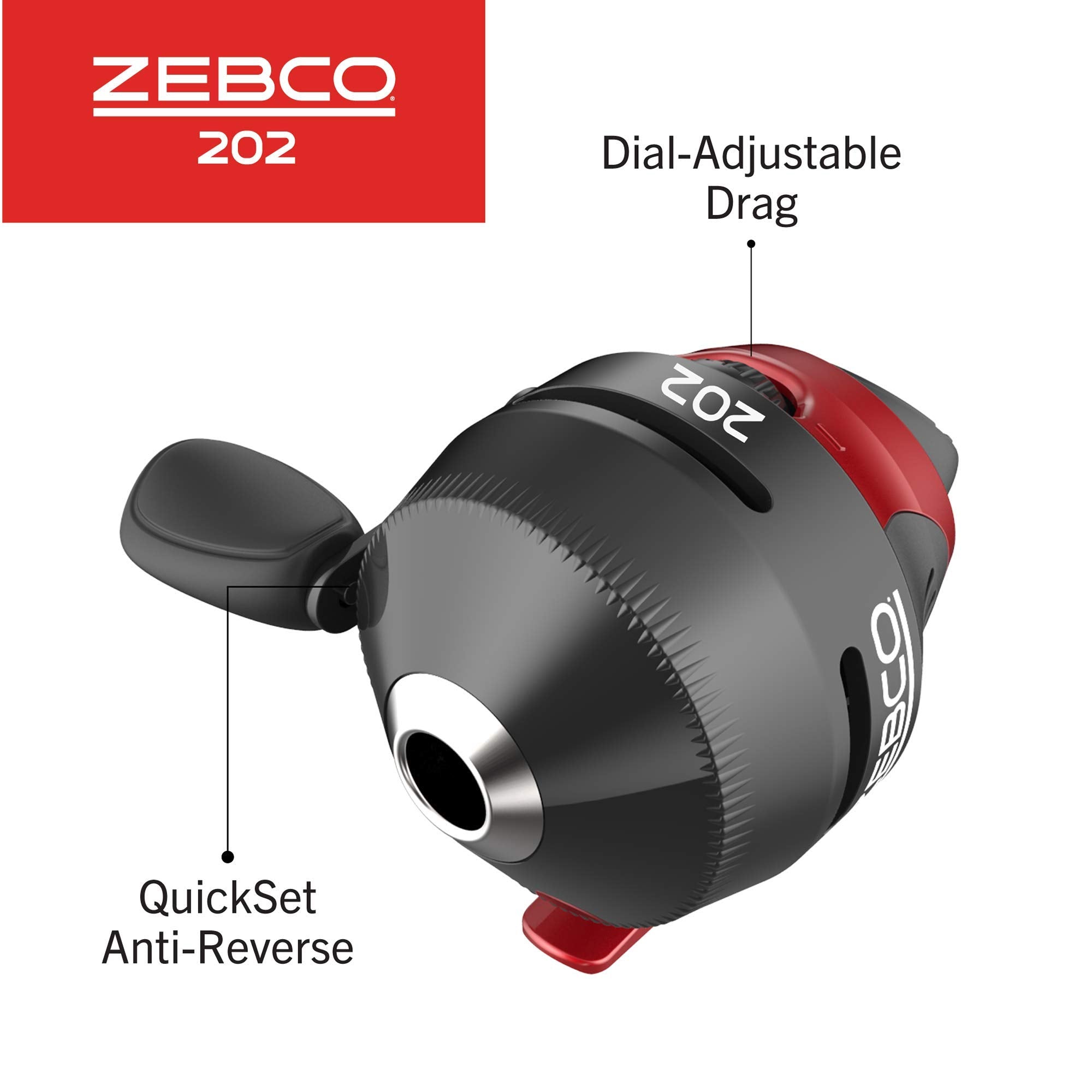 Zebco 404 spincast reel size 40 with stainless steel pickup pin