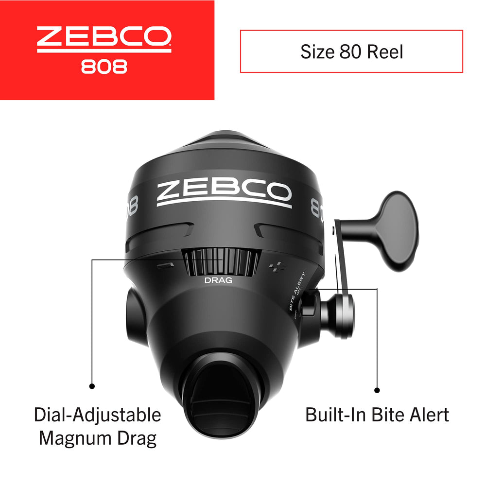 Ambidextrous retrieve feature on Zebco 808 spincast reel