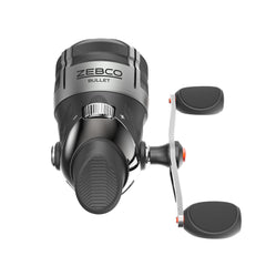 Zebco Bullet spincast front view, durable all-metal construction for lasting use.