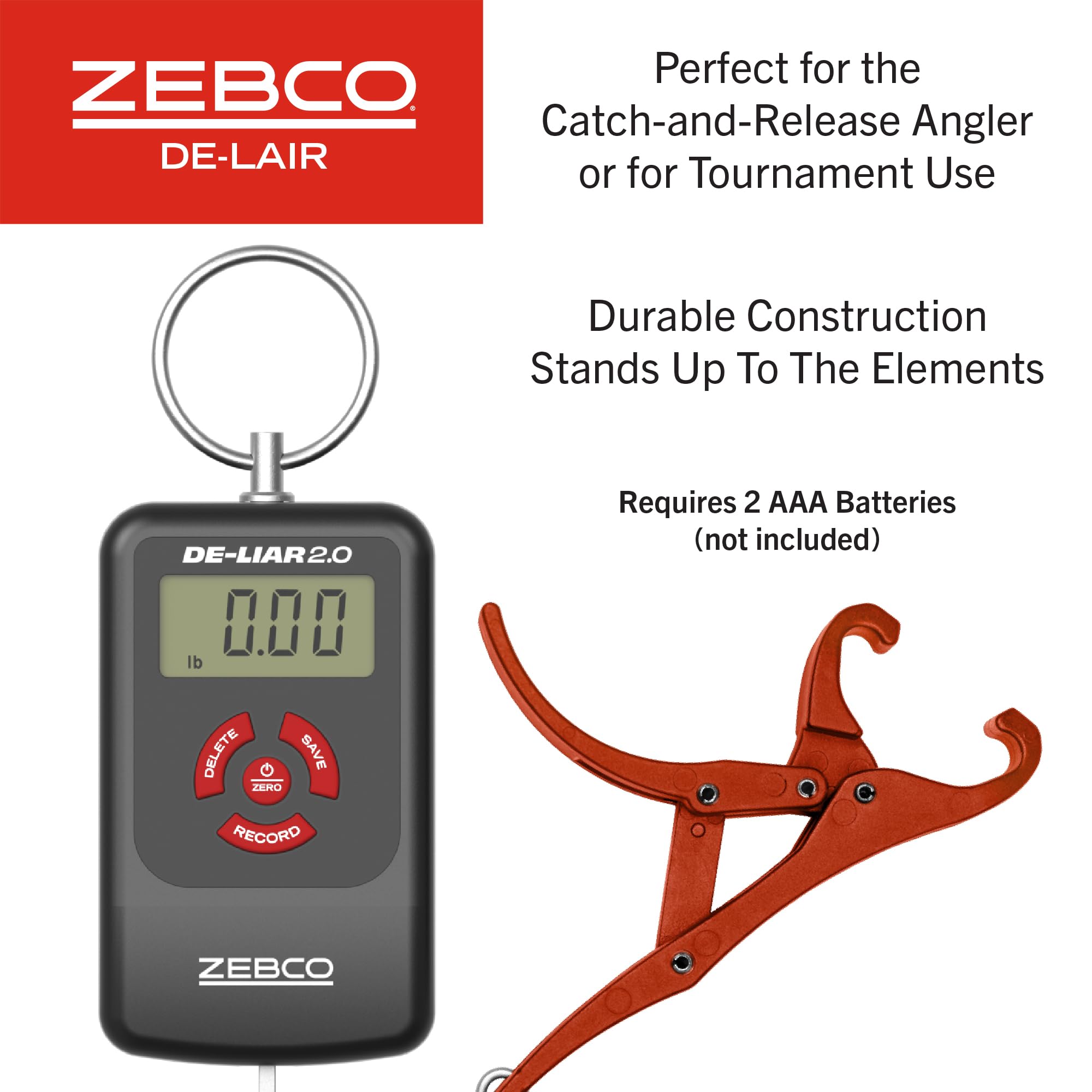 Zebco De-Liar 2.0 in black and red color scheme