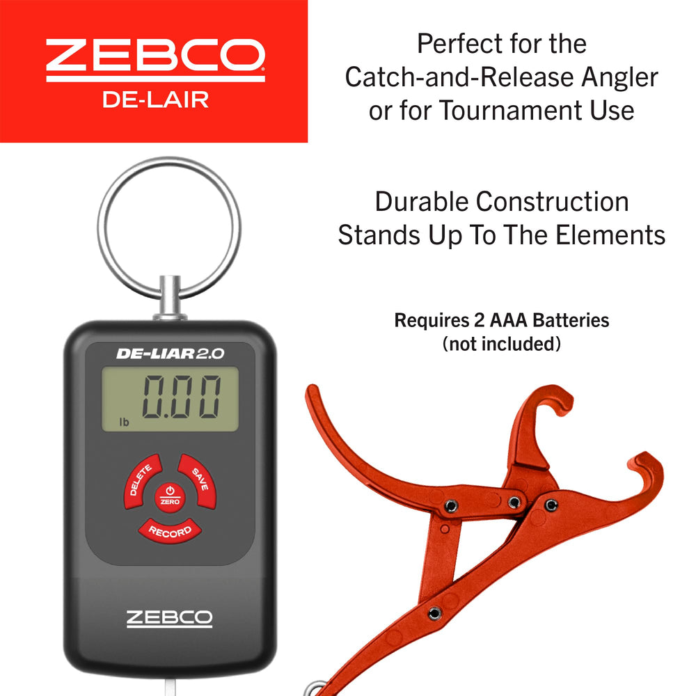 Zebco De-Liar 2.0 in black and red color scheme