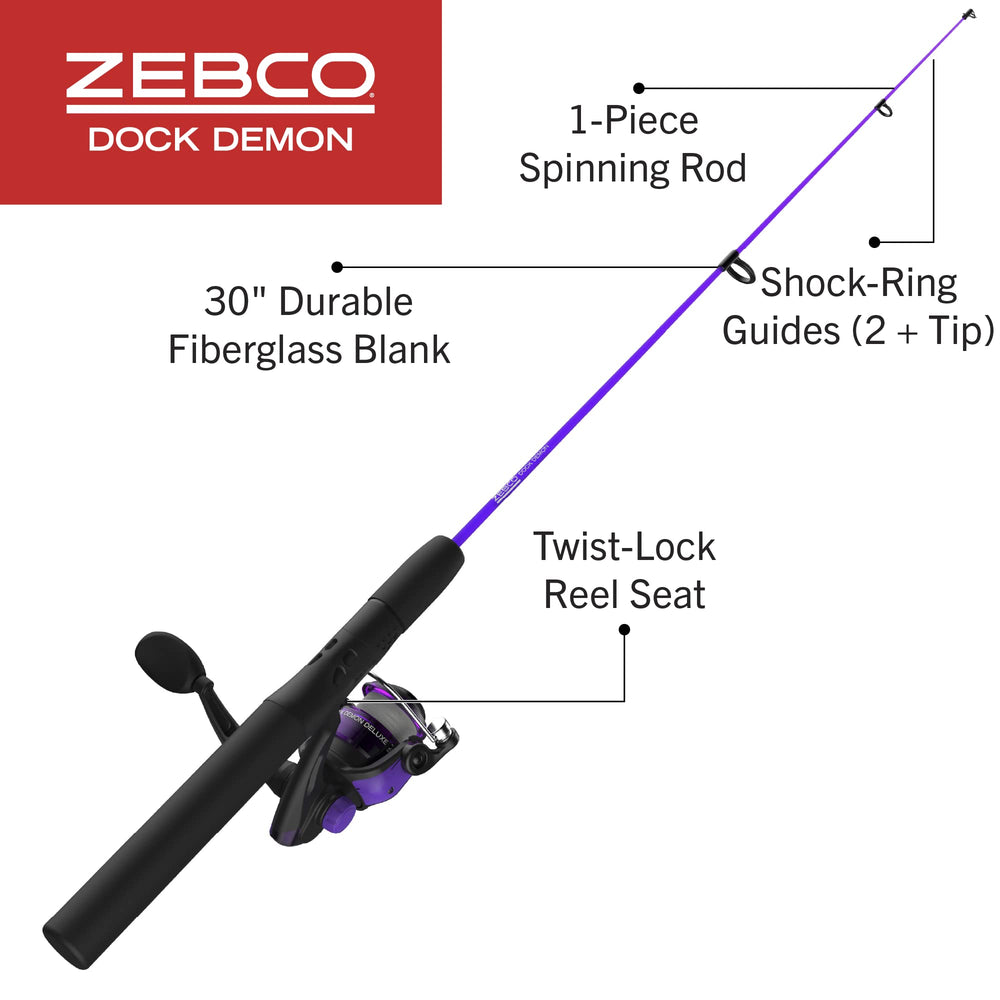 Zebco Dock Demon reel size 10 front view for smooth casting