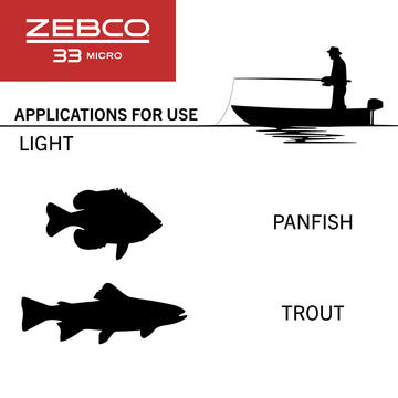 Zebco dual EVA/cork handle offers ergonomic comfort during long sessions.