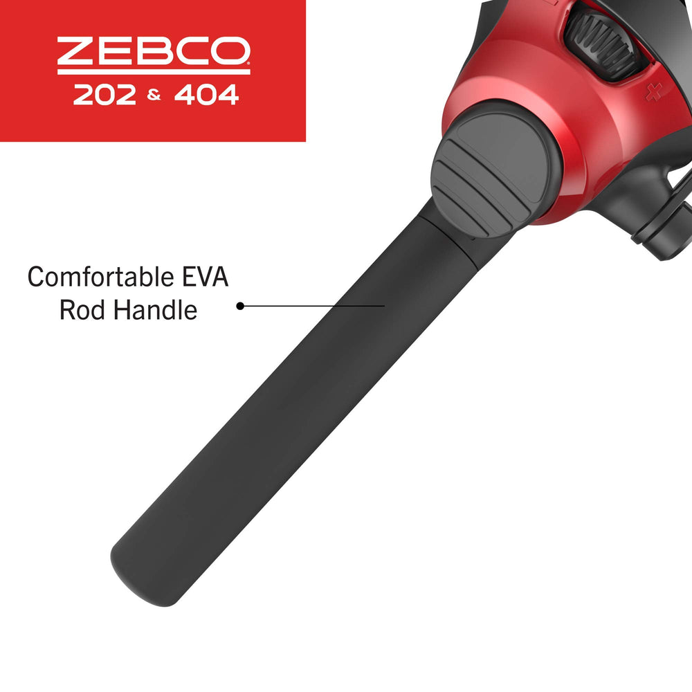 EVA handle and rod grip on Zebco fishing rod