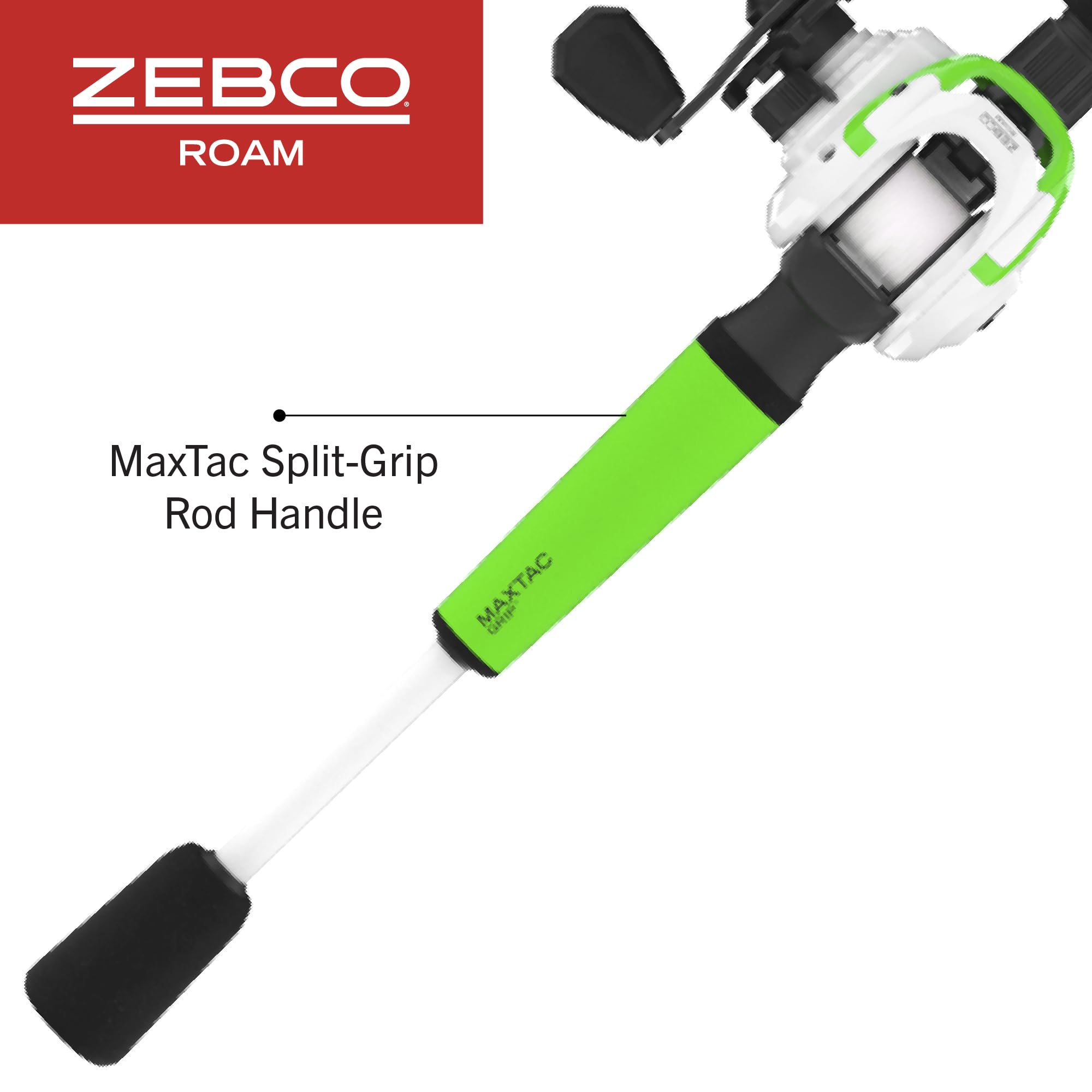 Pre-spooled Zebco 12 lb line for quick setup