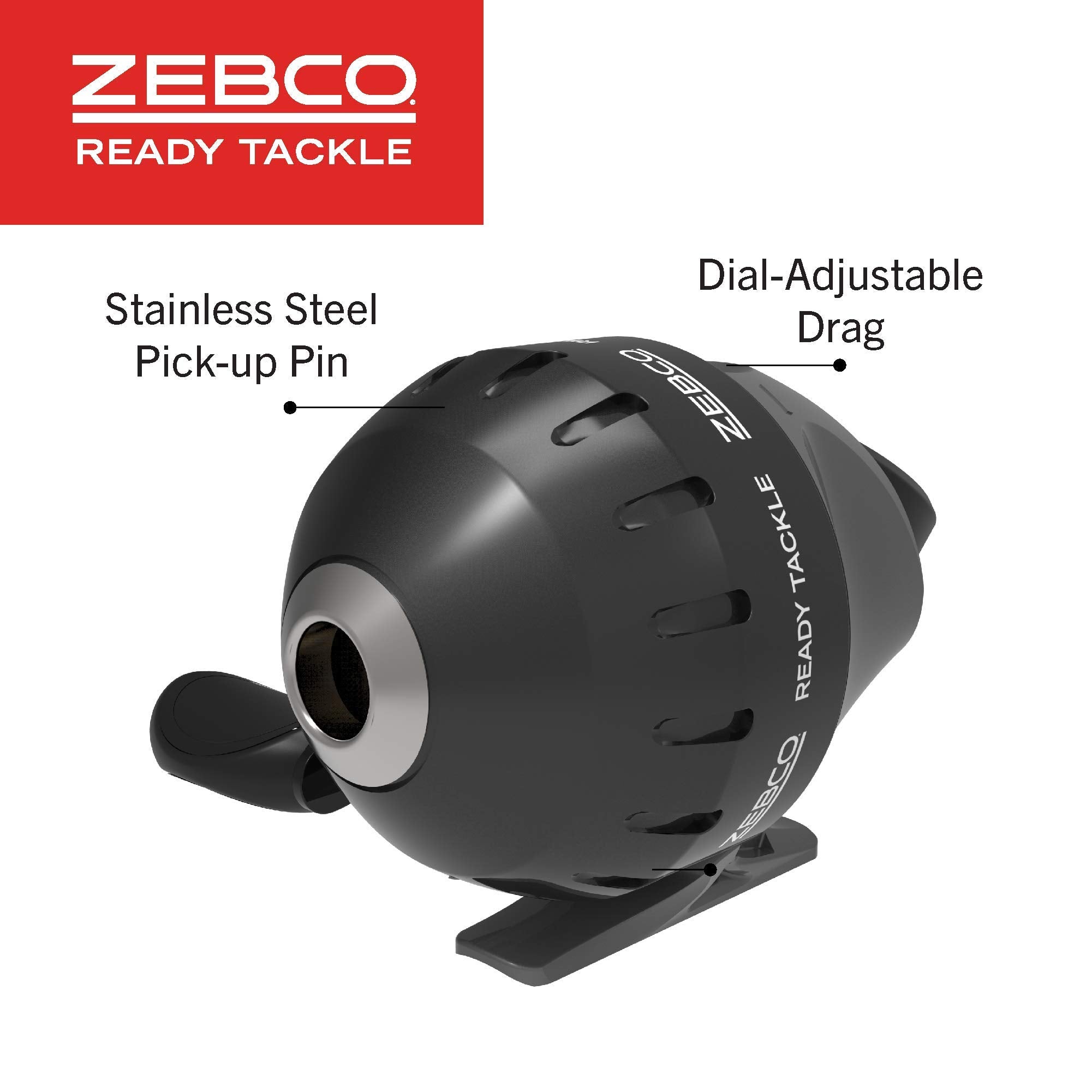 Zebco Ready Tackle pre-spooled 10lb line helps anglers start fishing quickly.