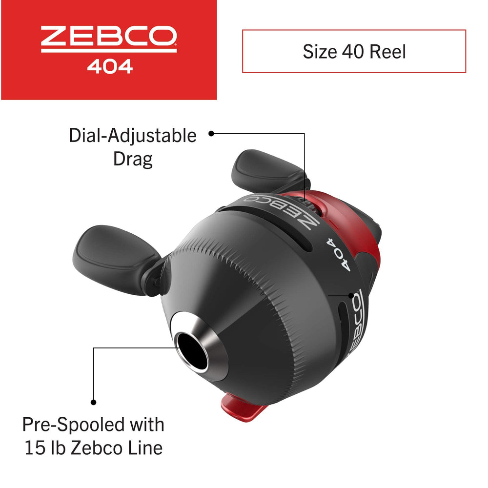 Zebco pre-spooled 10lb Cajun Line ready to fish.