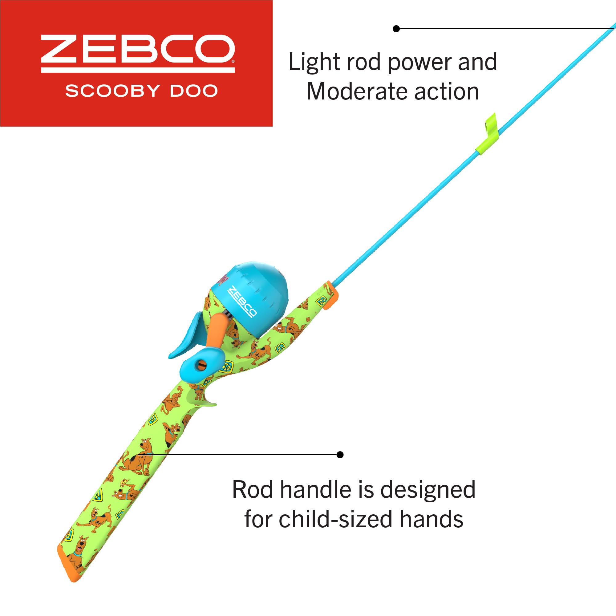 Pre-spooled 6-pound line enables instant setup and fishing action.